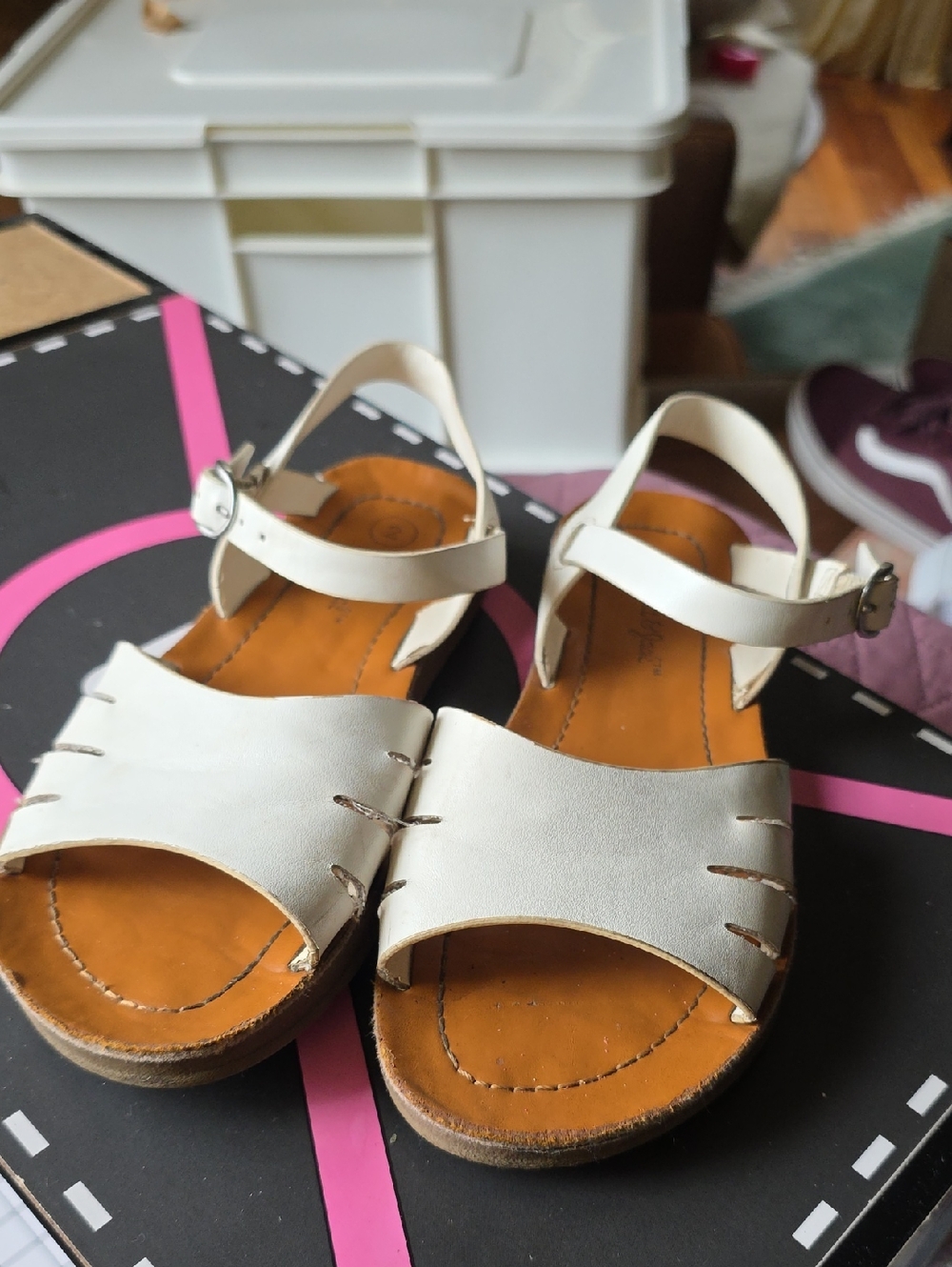 Cat & Jack White Girls Sandals